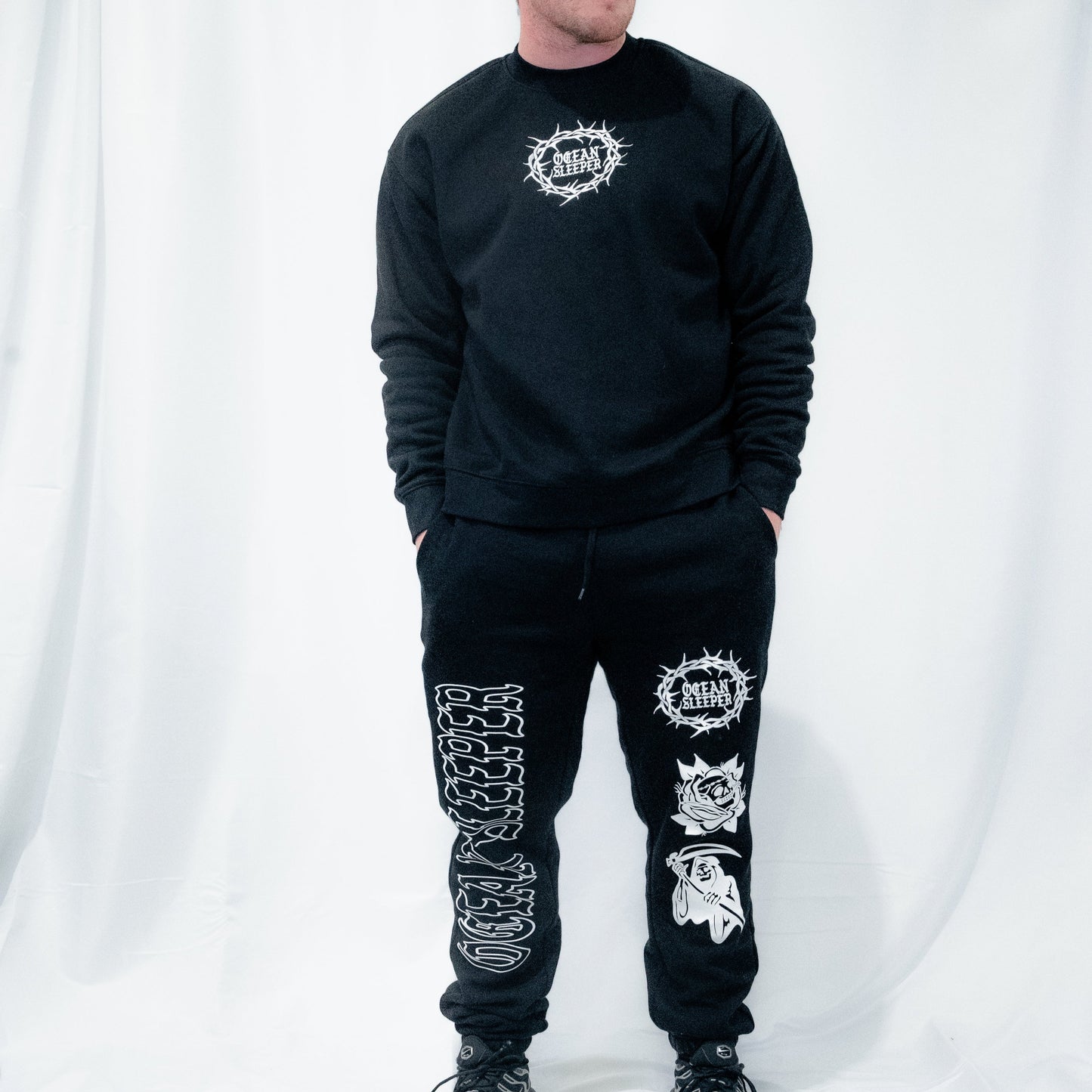 Embroidery Black Crew