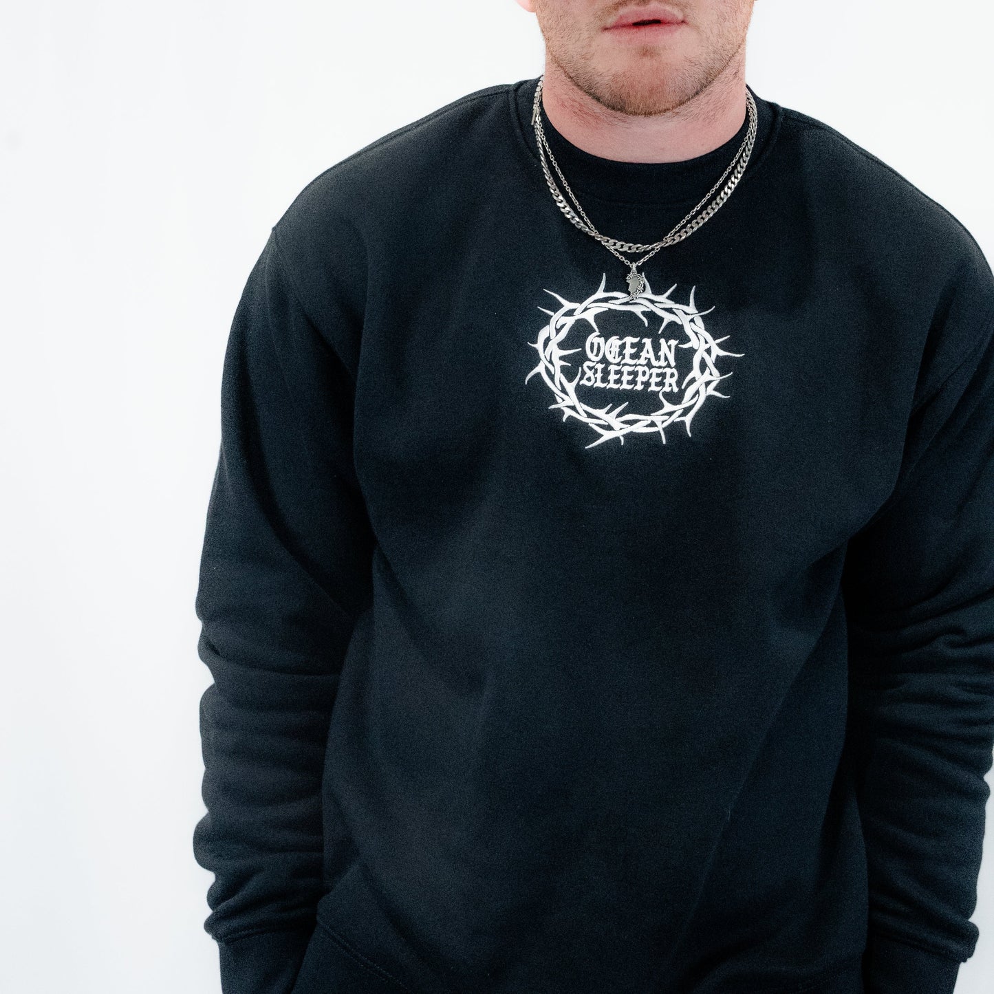 Embroidery Black Crew