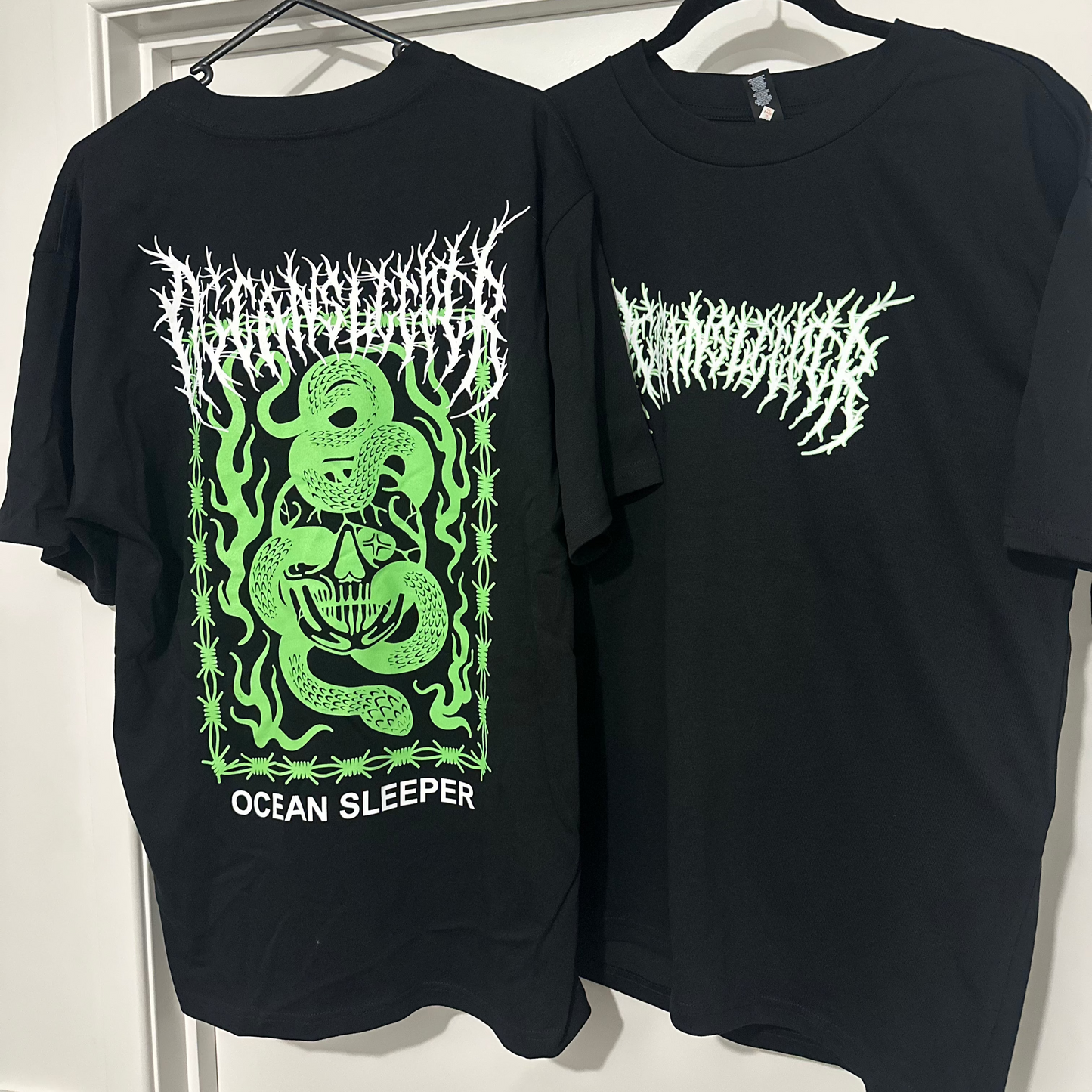 Green Death Metal Oversized T-Shirt